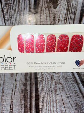 American Cheer Color Street Nail Polish 4th of July Blue Glitter